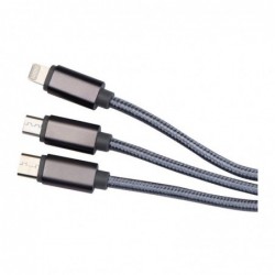 4 az 1-ben extra nagy töltőkábel, USB, Micro USB,
