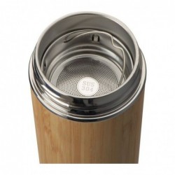 Acél termosz bambusz bevonattal, 350 ml