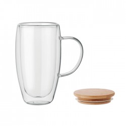 TEROL Dupla falú üvegbögre 450ml