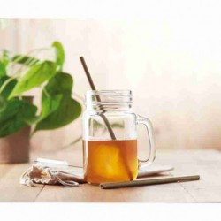 NATURAL STRAW Bambusz szívószál/kefe tokban