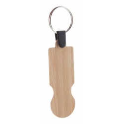 bamboo trolley coin keyring